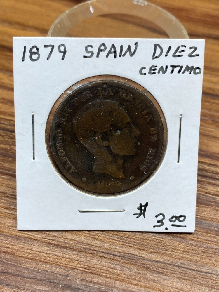 STORAGE UNIT FIND Coin 1879 Spain Diez Centimos