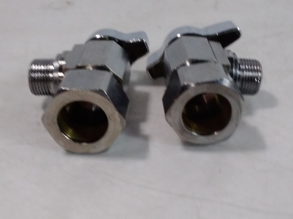 Brass Craft BC-2000 Chrome Shut-off Valves 1/4 Turn Compression Qty. 2
