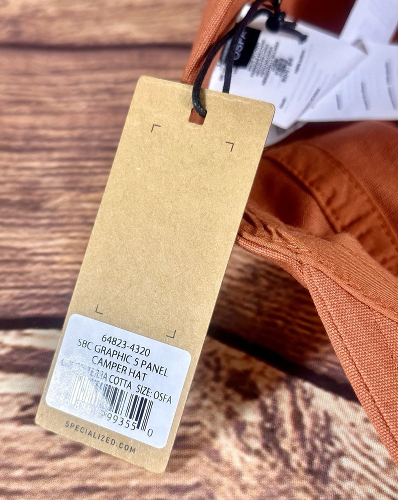 Specialized SBC Graphic 5 Panel Terra Cotta Camper Hat New With Tags.