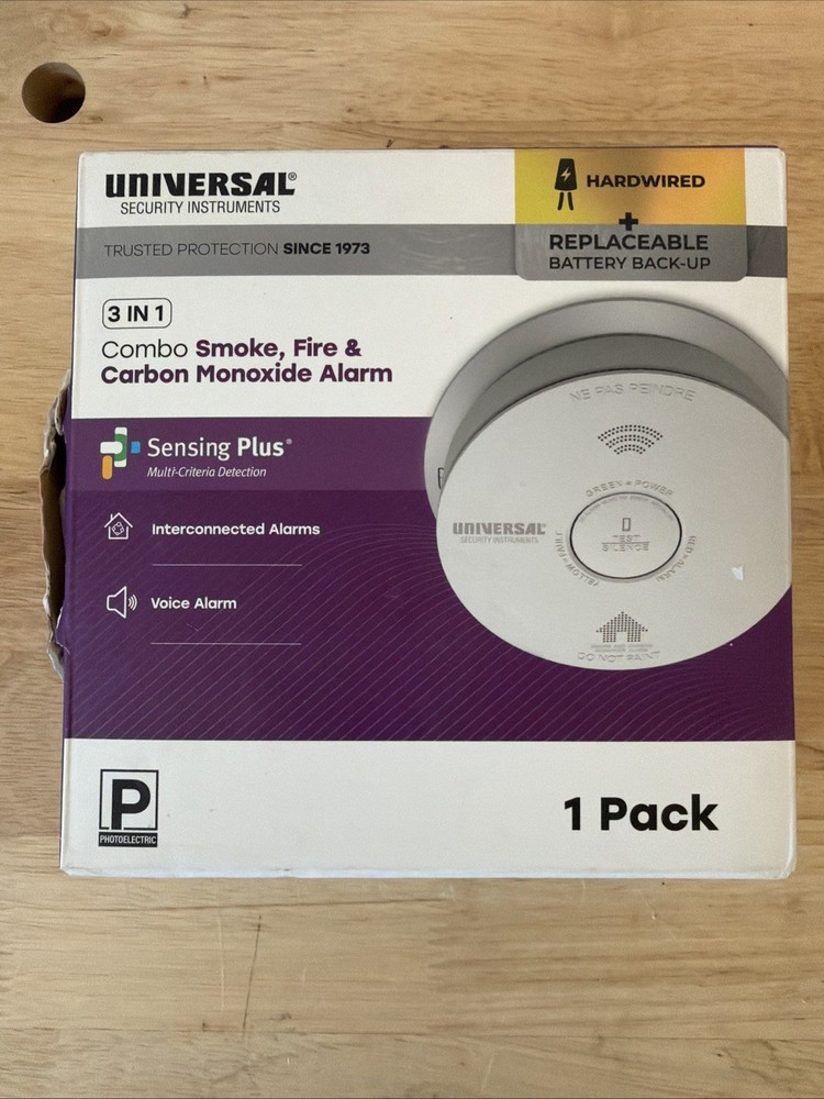 Universal Security Instruments Hardwired Smoke & Carbon Monoxide Detector