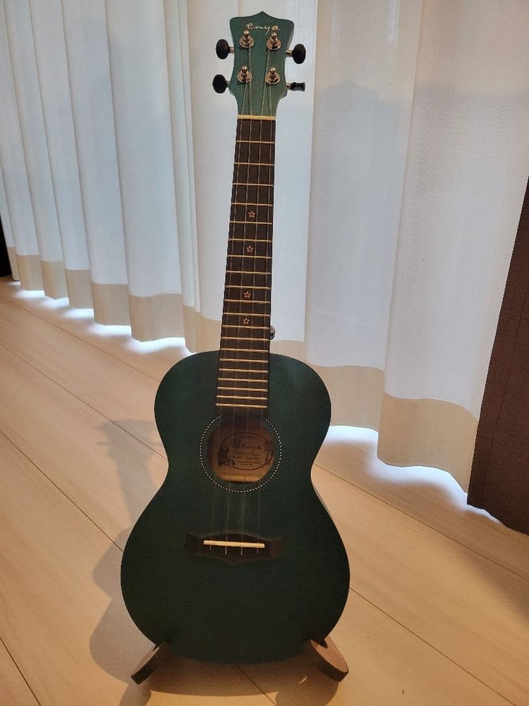Concert ukulele blue green 4 string blue
