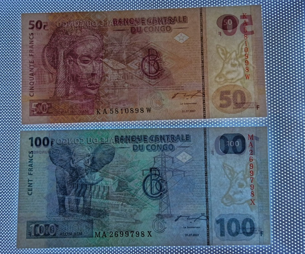 Congo 10 50 20 10 Centime UNC 2003 and 2007