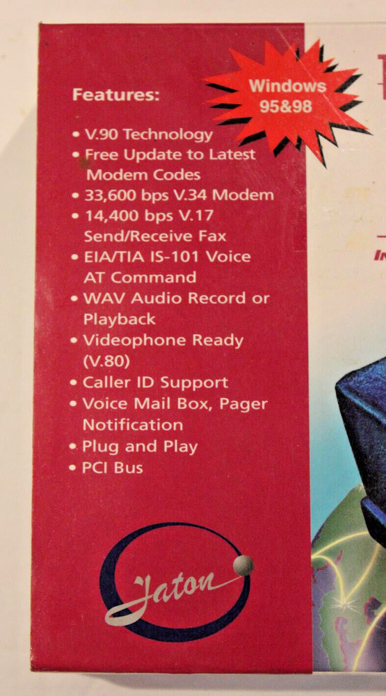 Jaton WINCOMM V90 Modem Card NOS