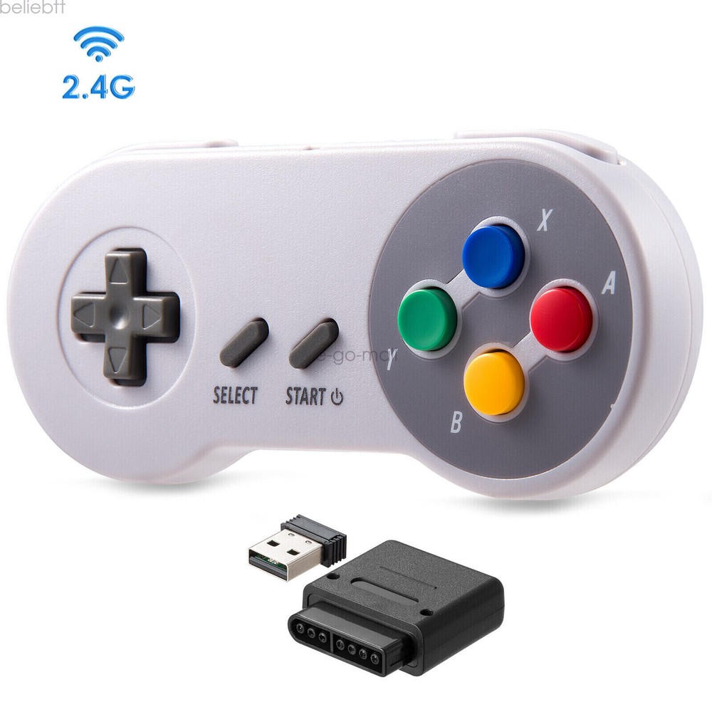 Wireless SNES Controller with Receiver for Super Entertainment System& PC Wins