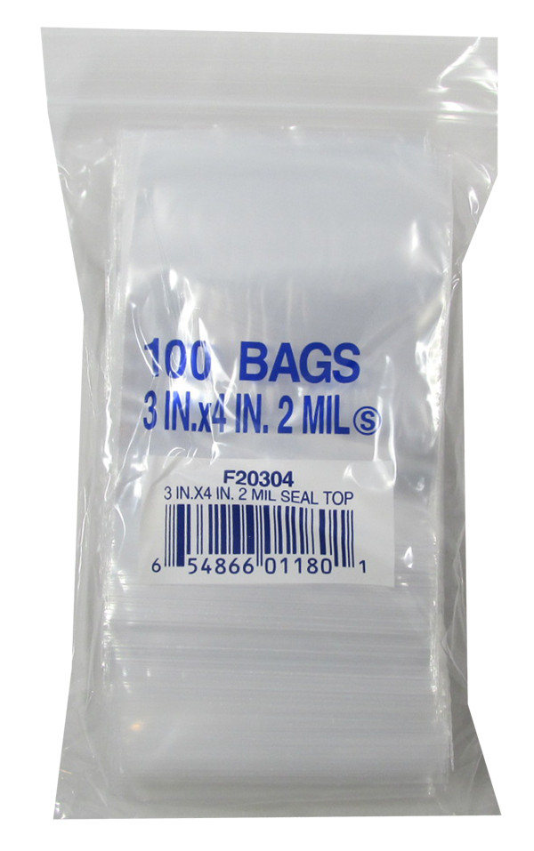 Zip Lock Bag - 3x4 2 Mil - Write On