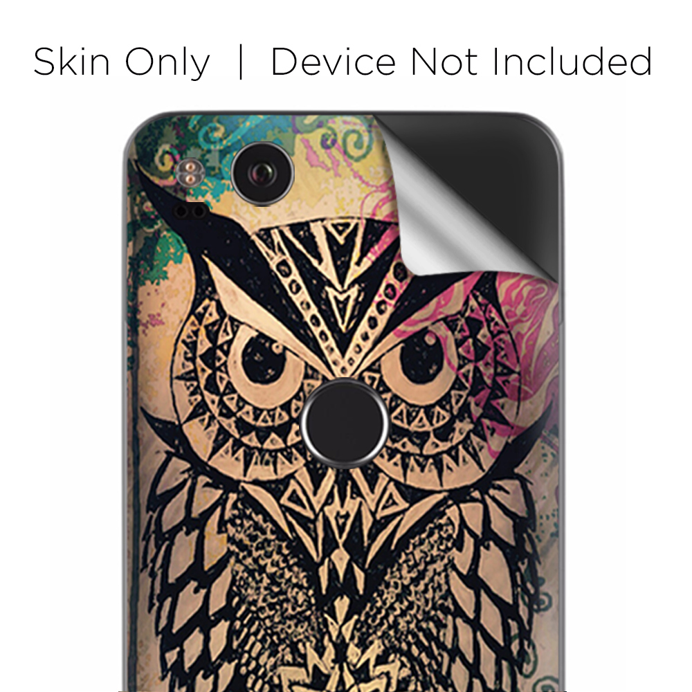 Google Pixel 2 Skins Decal Wrap Tribal Abstract Owl