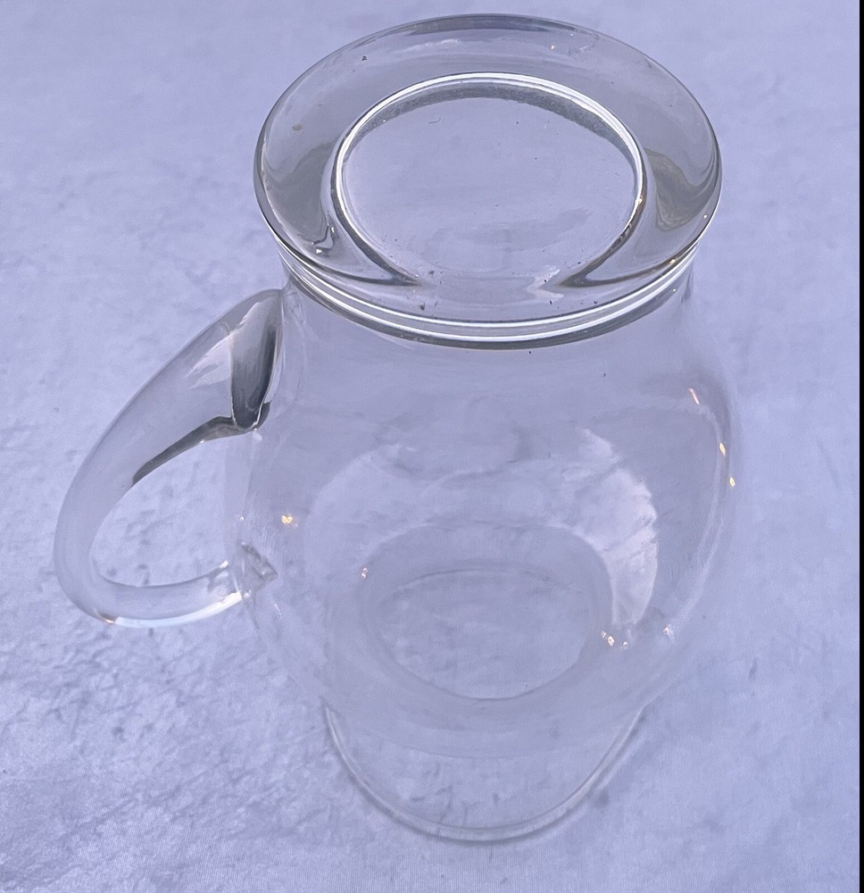 Vintage Hand Blown Clear Crystal pitcher
