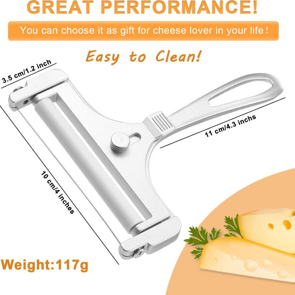 Adjustable Cheese Slicer with 2 Replacement Wires