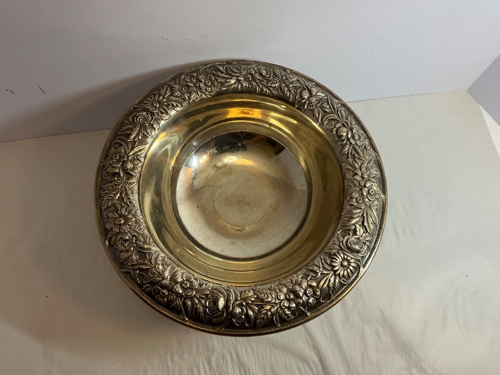 S. Kirk and Son Sterling Silver Repousse 10” Compote? Bowl?