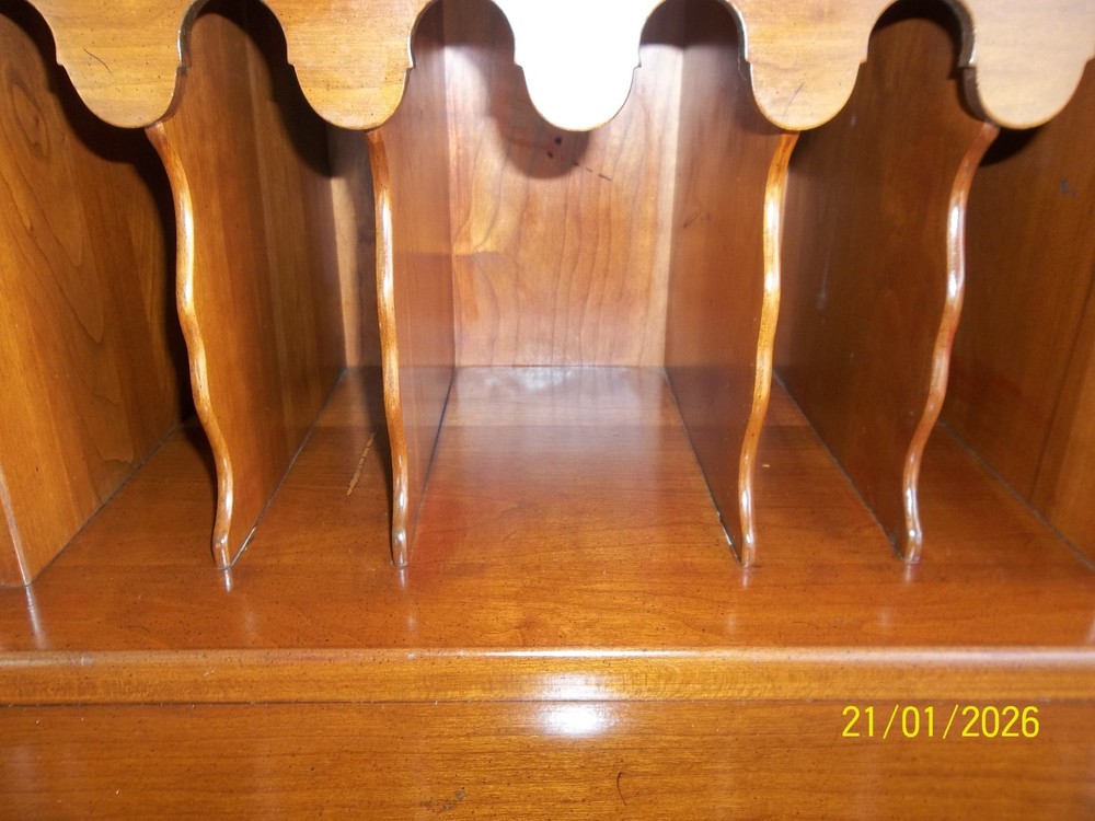 HTF Ethan Allen Early American Solid Cherry Writing Desk Secretary