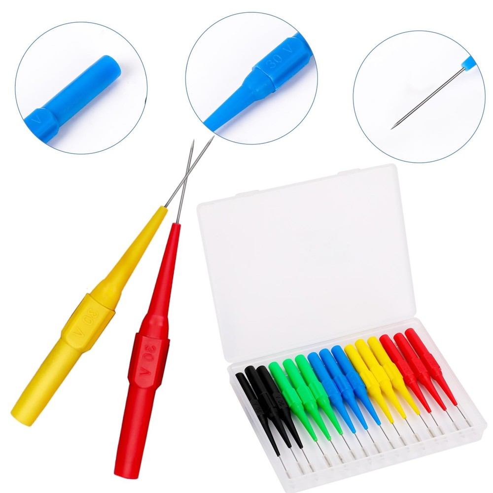 15pcs Test Back Probe Pinwire Piercing Insulation Back Probes Probe Nondestructi