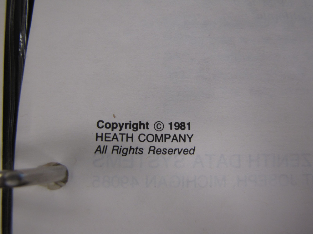 1981 Zenith Heath Micropro DATASTAR User Guide & 5.25" Software Disks in Binder