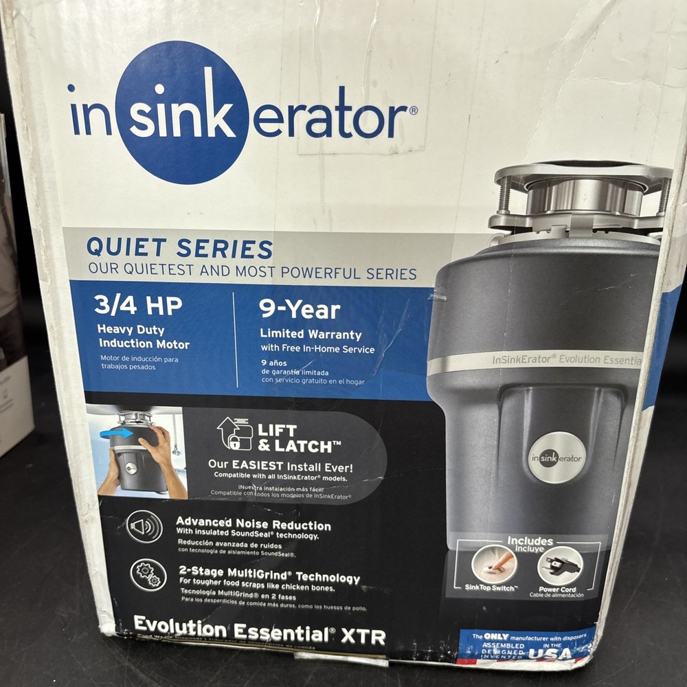 InSinkErator ESSENTIAL XTR Evolution 3/4 HP Single Phase Garbage Disposal