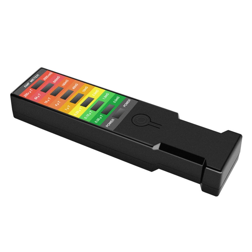 Black Handheld High Sensitivity Electromagnetic Field Radiation Detector Tester
