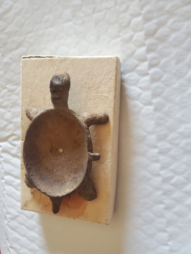 Vintage Cast Iron Turtle Decor Item