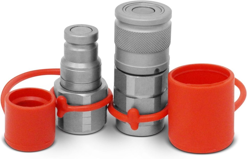 3/8" Hydraulic Quick Connect Coupler Set with Dust Caps