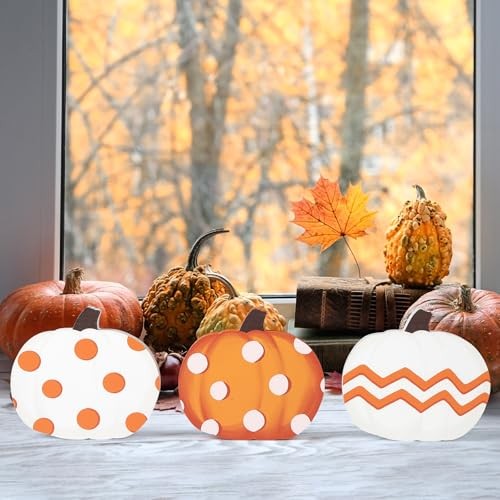 COCHIE Fall Decorations for Home Indoor, Thanksgiving Table Decor, Pumpkin