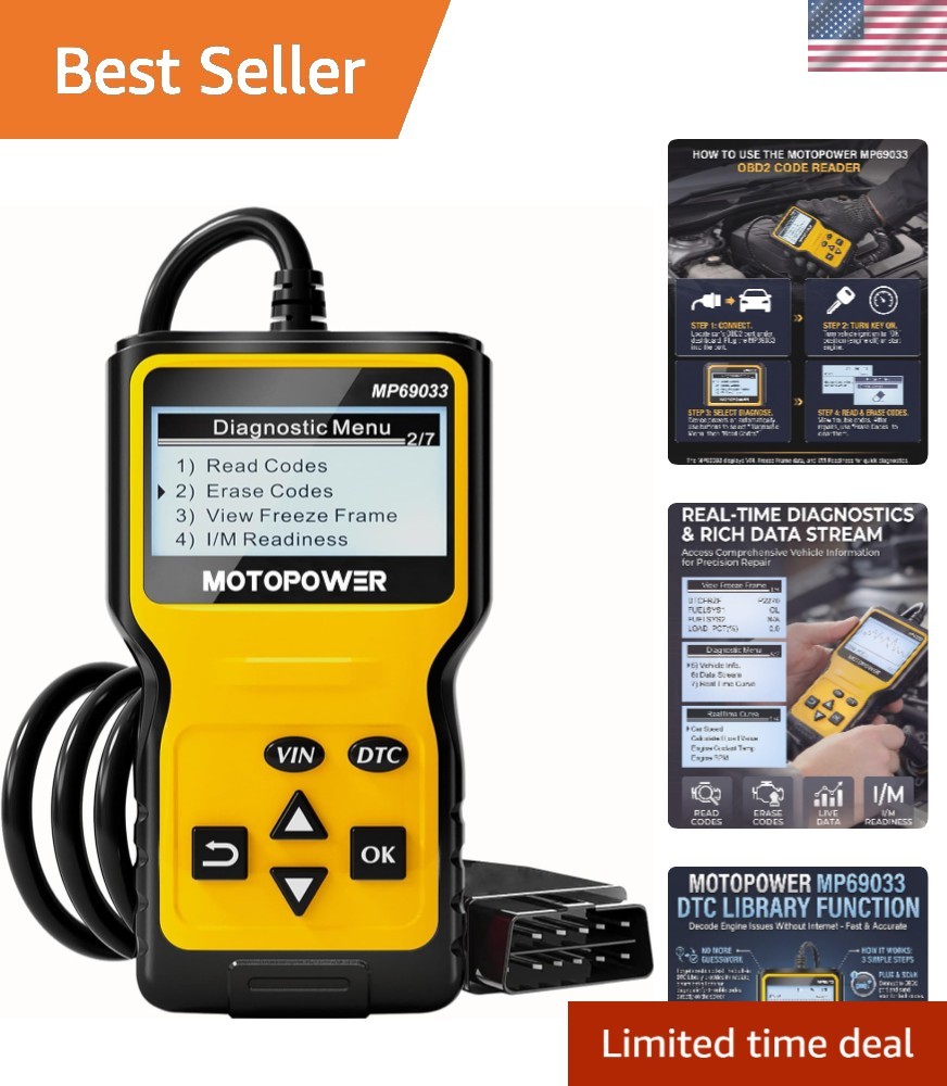 Efficient MP69033 Engine Fault Scanner - Multi-Function OBD II Diagnostic Tool