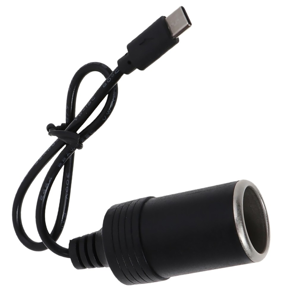 1Pc USB Type C to Car Cigarette Lighter Socket Adapter For 45W PD Charger B