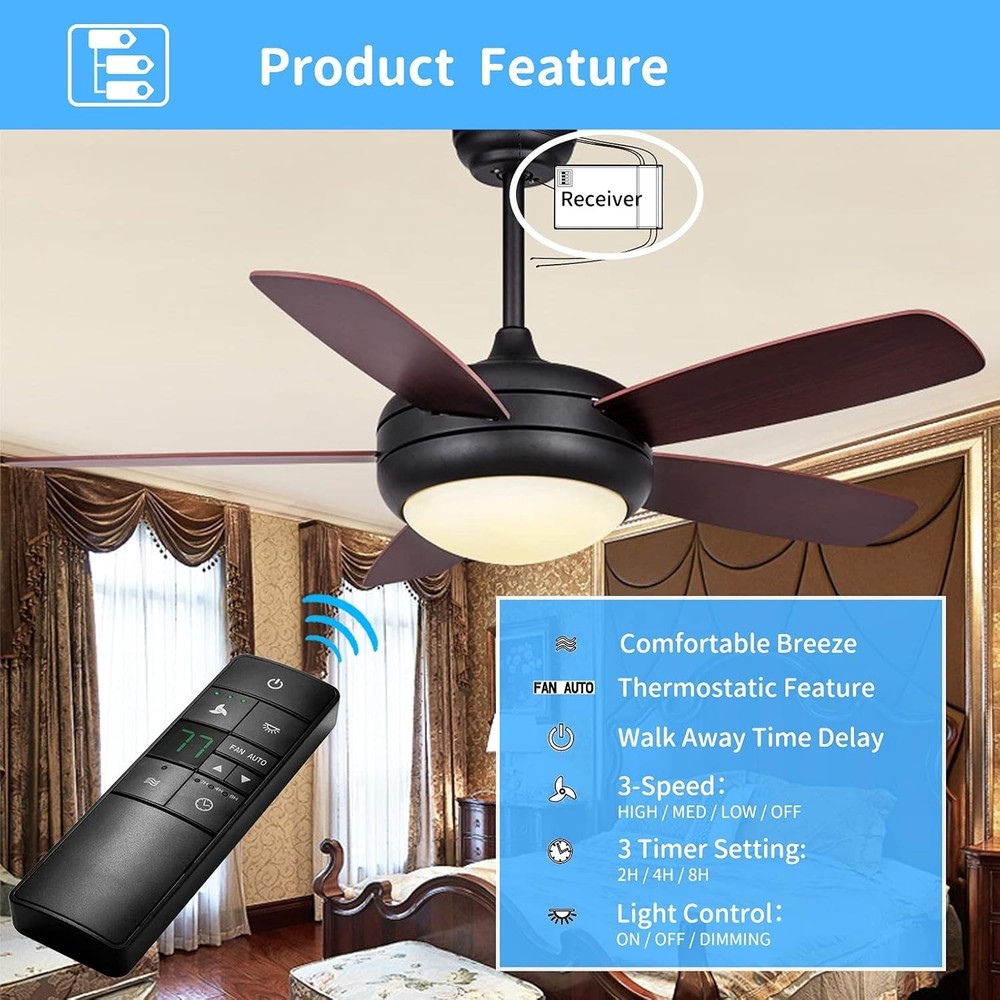 Thermostatic Remote Control Kit for Ceiling Fans – Compatible & Stylish