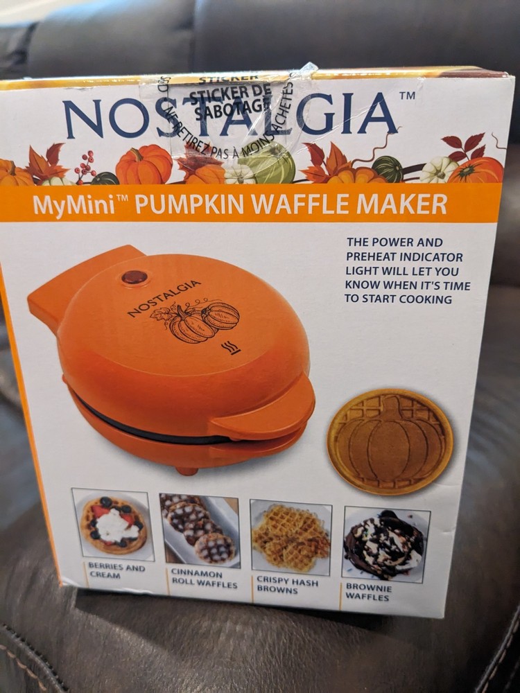 Nostalgia MyMini Pumpkin Waffle Maker