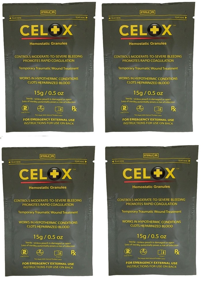 Celox 15g Granule Pack EMS, EMT, IFAK Hemostatic Bleed Control