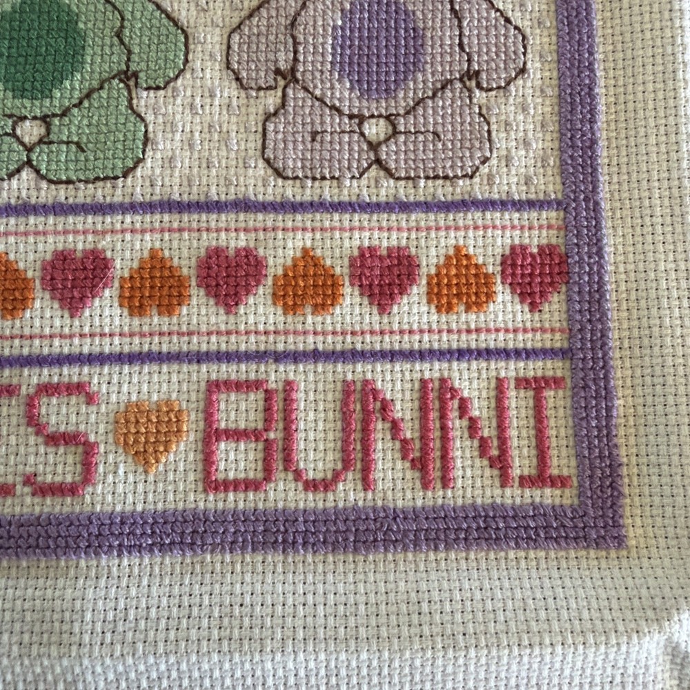 Bunnies & Carrots Sampler 17.5” X 13” Completed