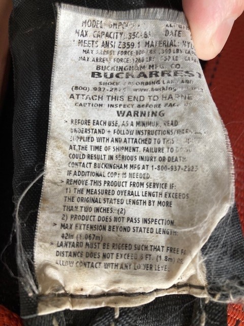 Buckingham fall protection / bucket harness