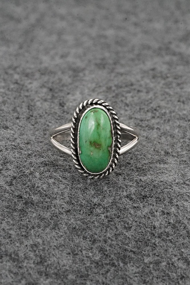 Turquoise & Sterling Silver Ring - Rosemary Saunders - Size 7