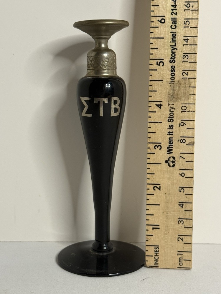 DeVilbiss Black Glass Art Deco Perfume Bottle ETB