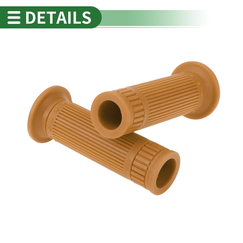 7/8" 22mm Motorcycle Knobs Handlebar Cover TPU Brown Yellow