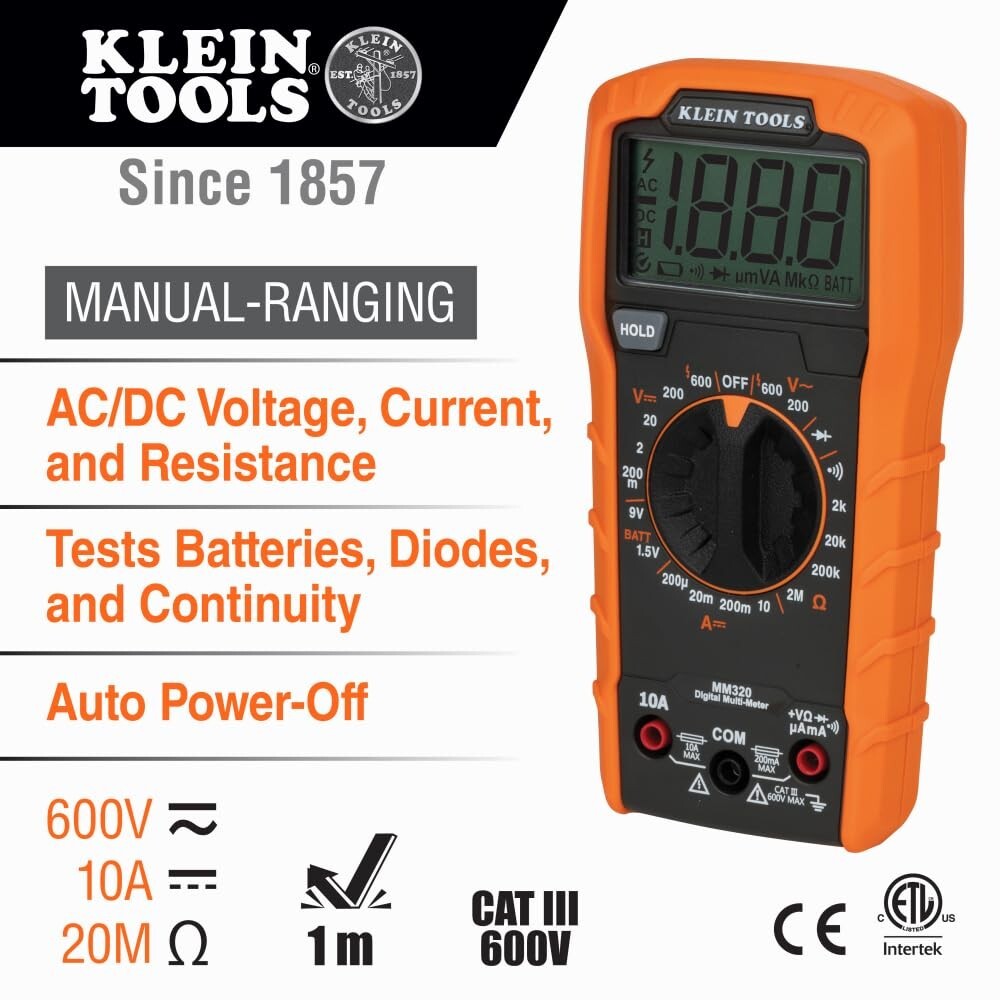 Complete Electrical Testing Kit: Klein Tools Multimeter, GFCI, & Voltage Tester