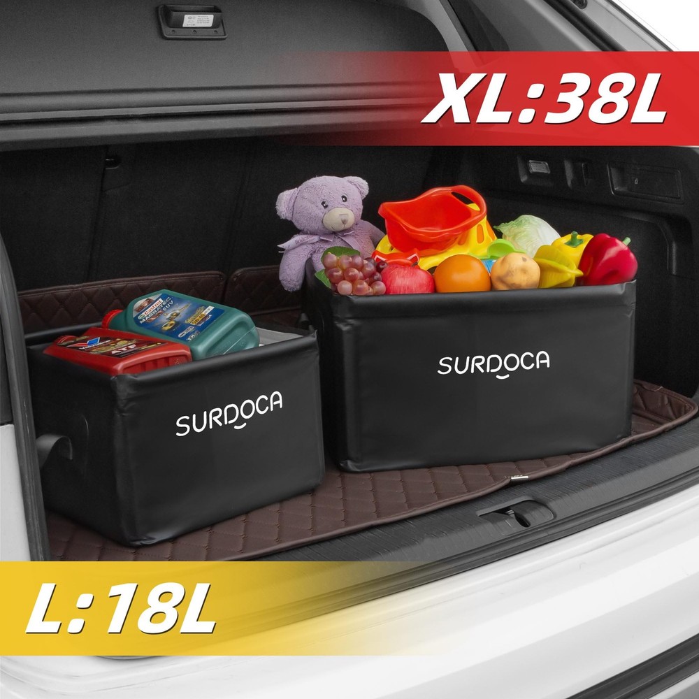 Fully Waterproof Car Trunk Organizer Foldable Multifunctional Storage Bag 18L