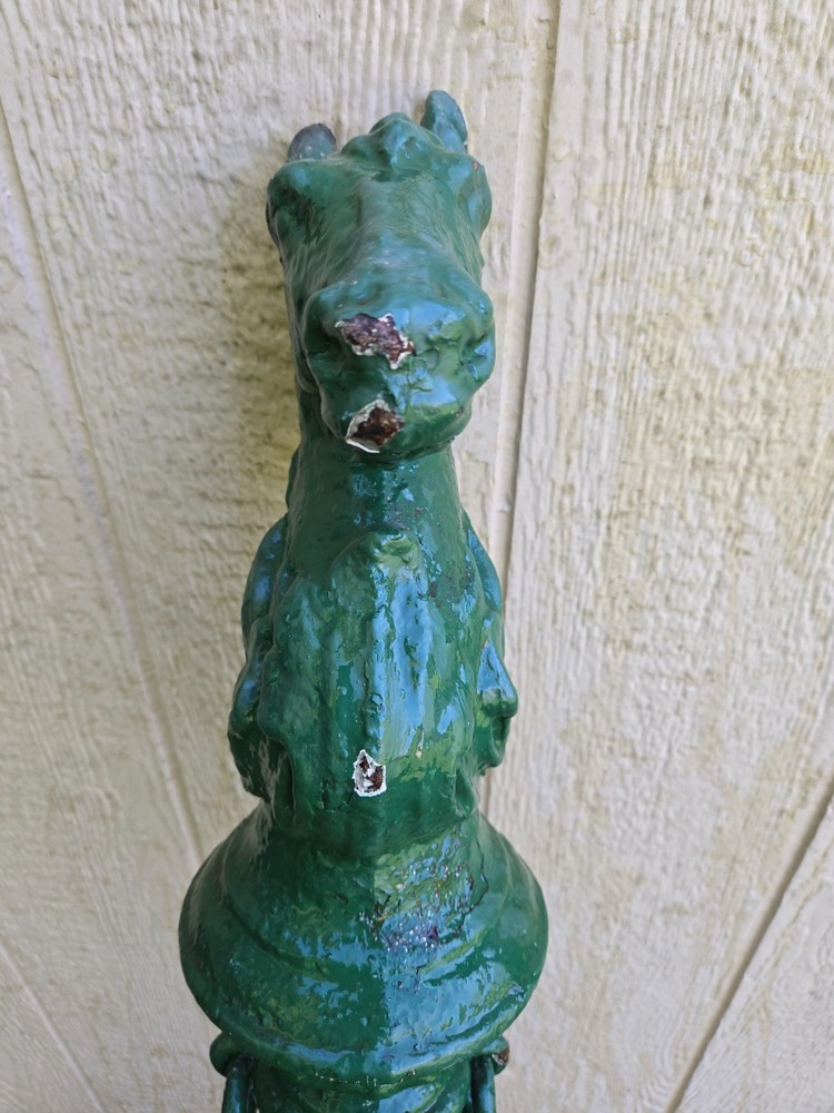 antique JW Fiske Hitching Post