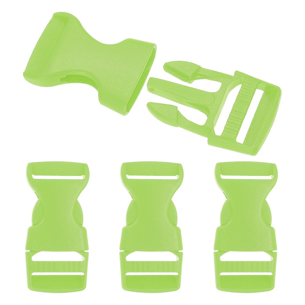 4 Pack Quick Side Release Buckle, 0.8" Plastic Buckle Clip, Light Green