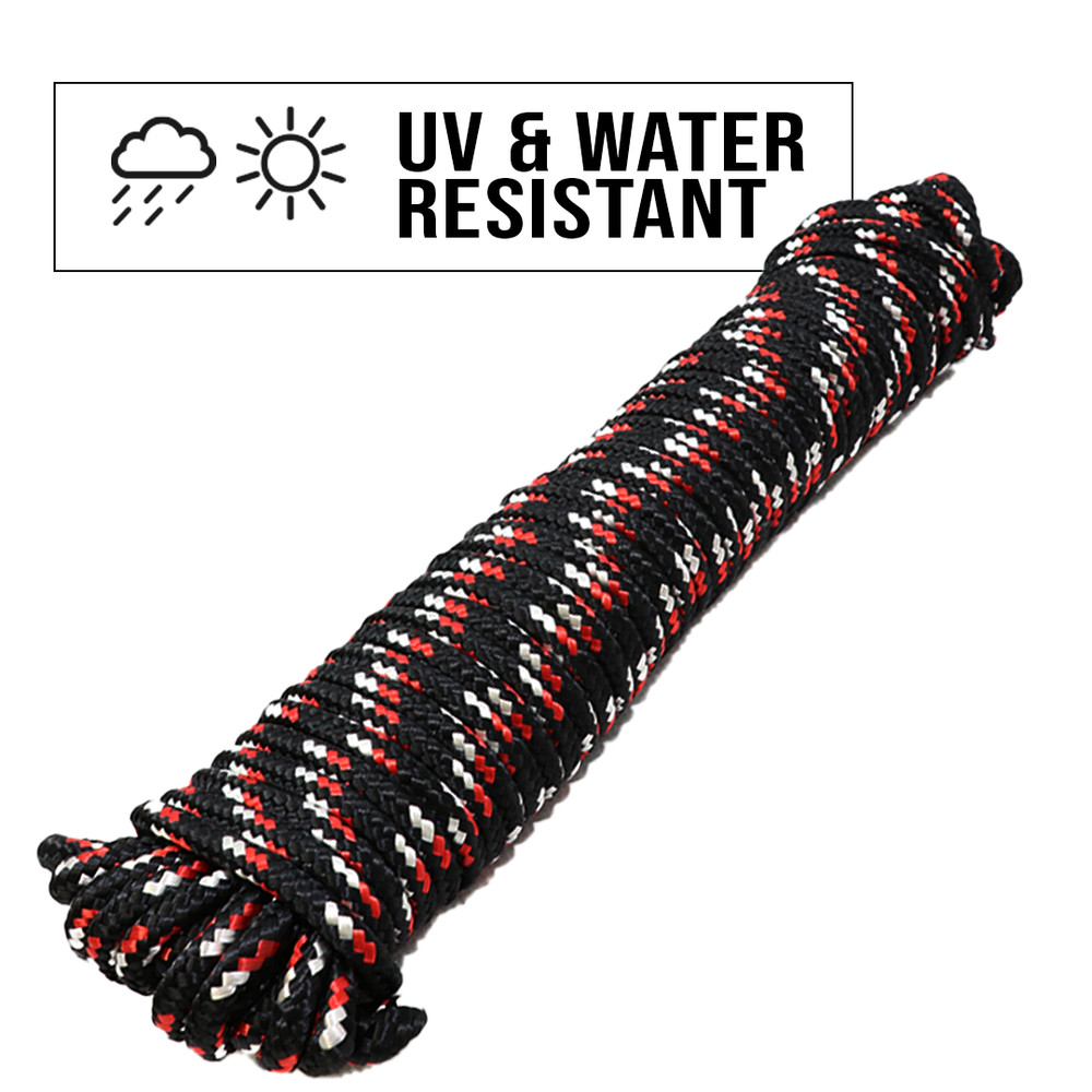 3/8" x 75' Utility Diamond Braided Polypropylene Multi Purpose Rope - BoxerTool