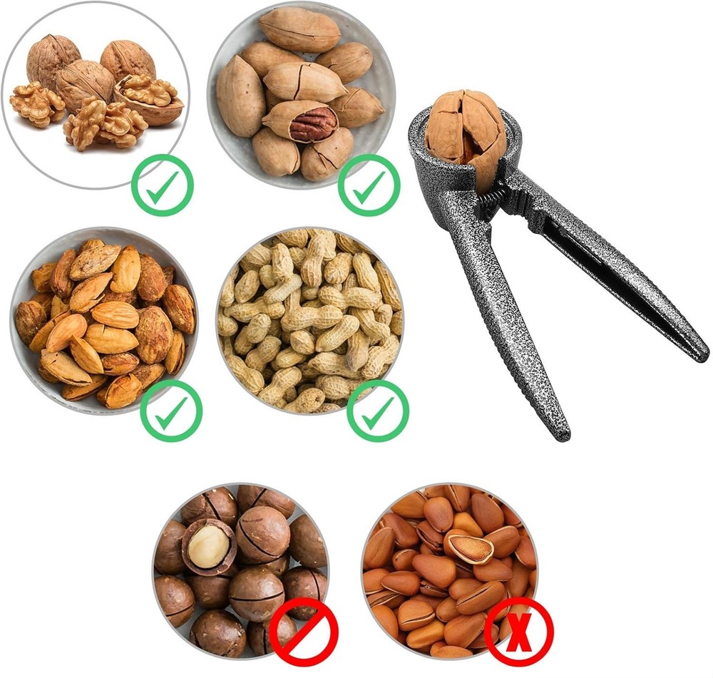 Nutcracker Pecan Nut Cracker Walnut Cracker with Non-slip Handle