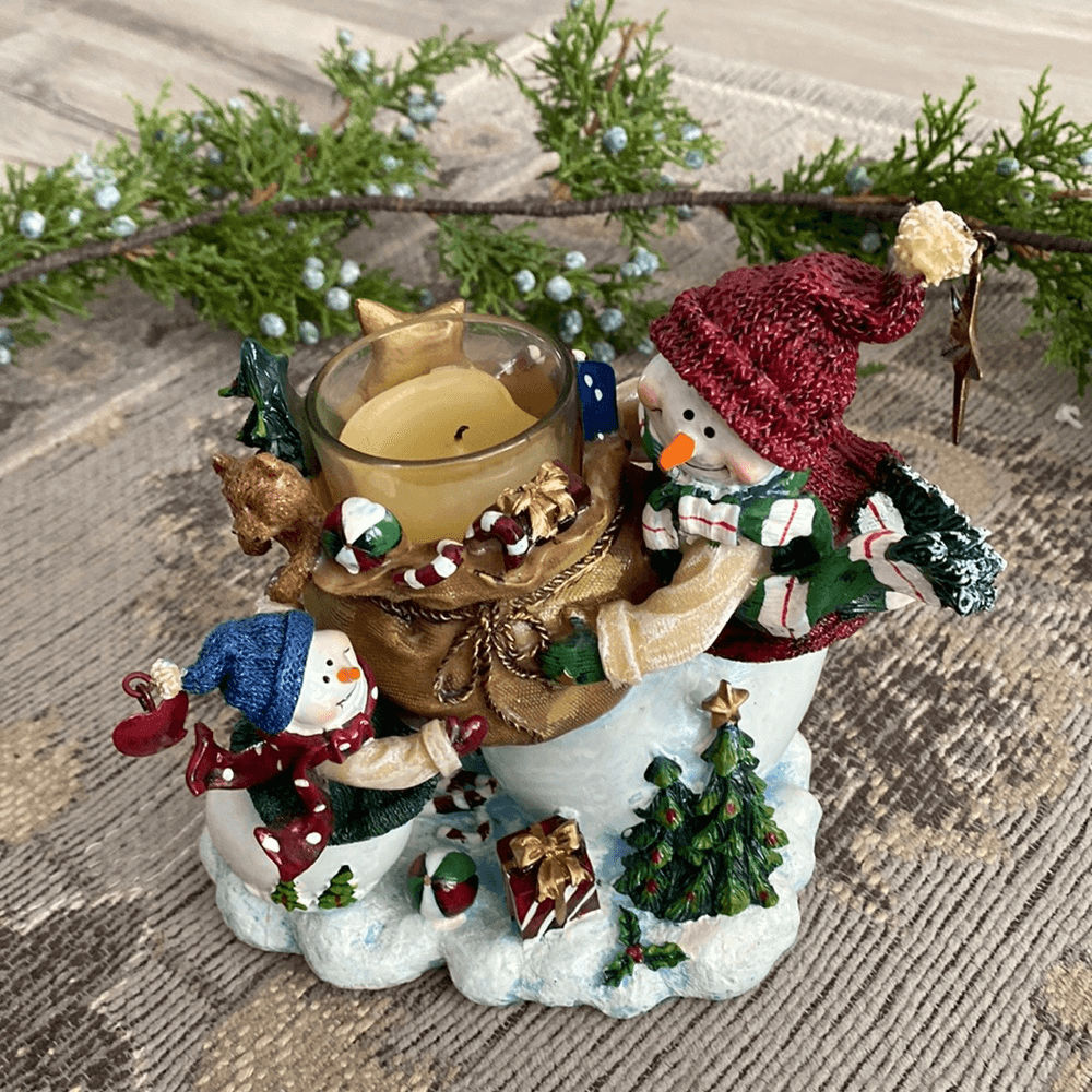 Home Interiors Snowman Candleholder Decor