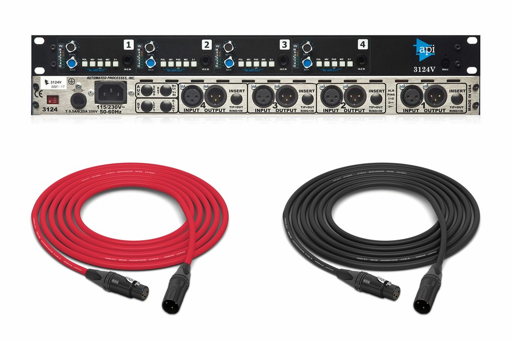 API 3124V | 4-Channel Microphone/Line Preamp