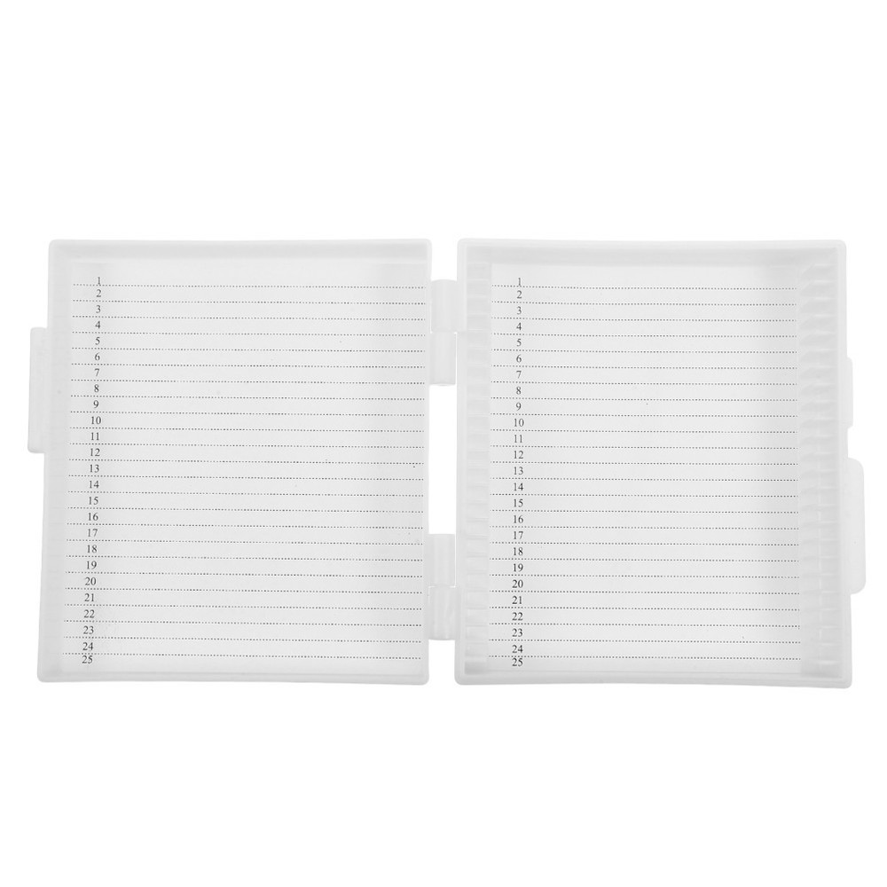 Microscope Slide Case Accessories Container Plastic Rectangle Holder
