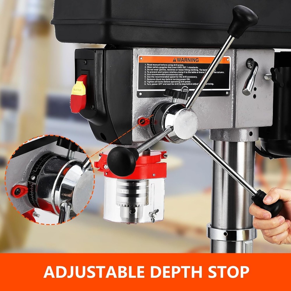 13-Inch Benchtop Drill Press Cast Iron Drill Press 7.5 Amp Variable Speed