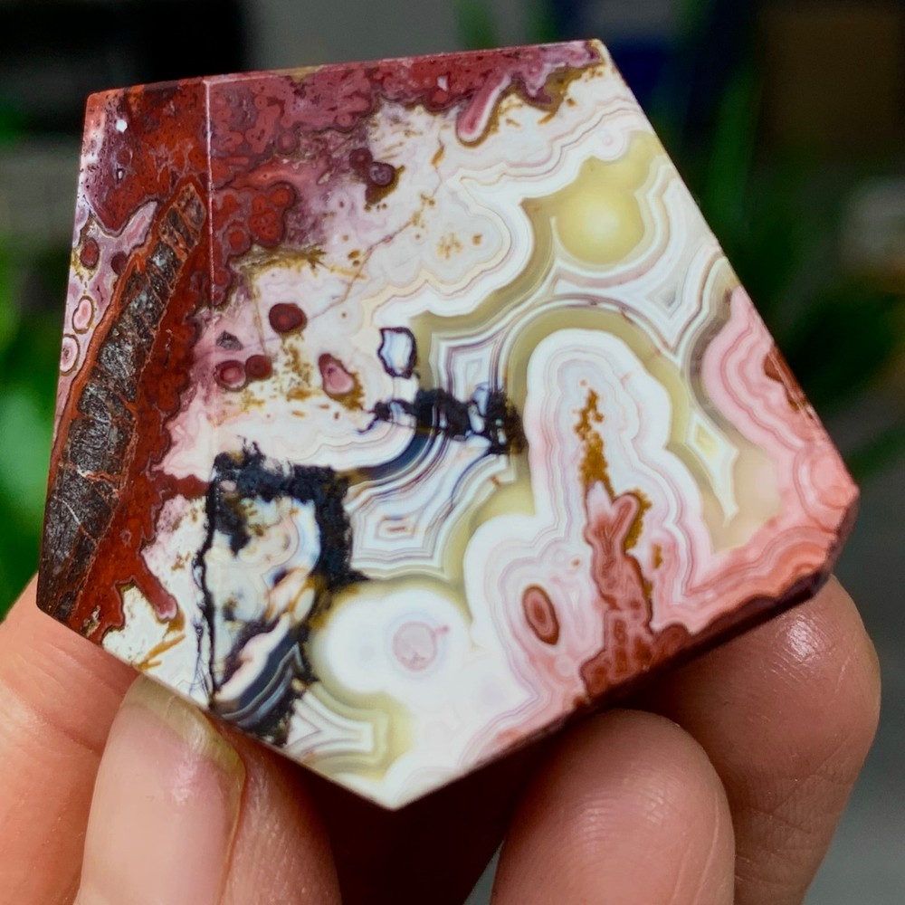 30G Natural crazy Agate Crystal flake-shaped Gemstone Healing