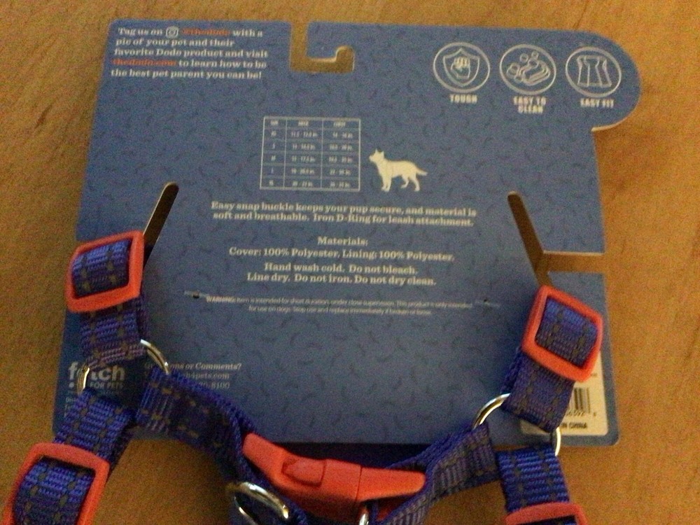 the dodo Blue Mesh Harness for a small pup