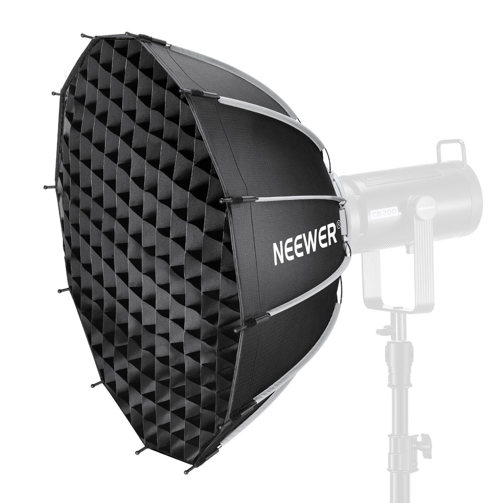 NEEWER 65cm Bowens Mount Parabolic Softbox Dodecagon with Diffusers/Grid/Bag