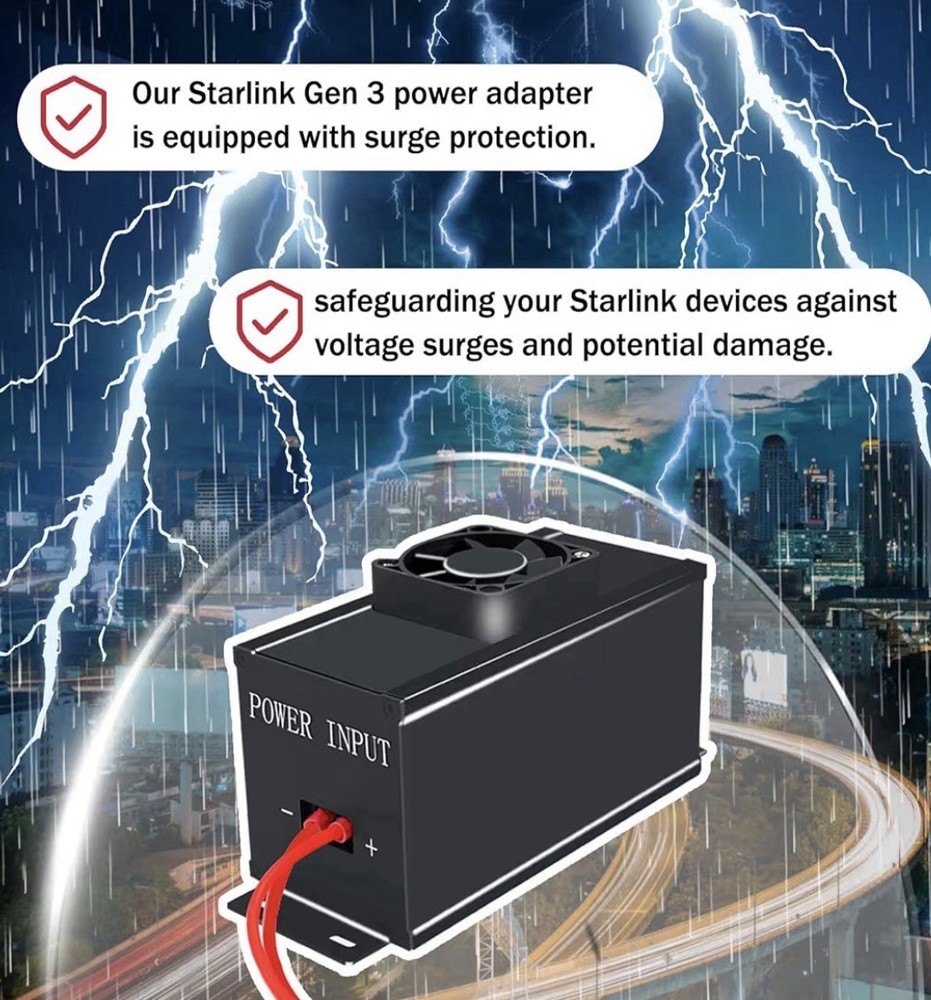 Starlink 12V Conversion Kit Gen 3, Starlink DC Conversion Kit Gen 3 for 12V