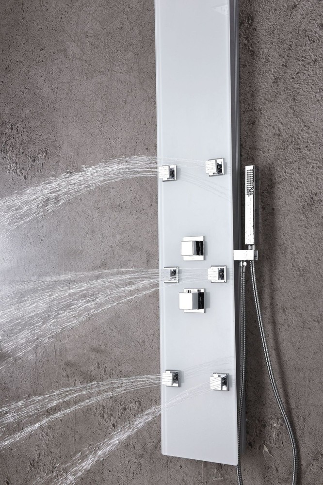 Anzzi SP-AZ029 Rhaus 60" Thermostatic Shower Panel - White