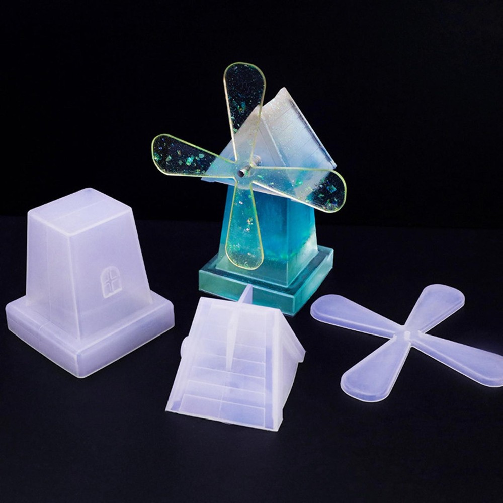 Soft Rotary Windmill Silicone Mould Resin Epoxy Casting DIY Craft Mold Tool