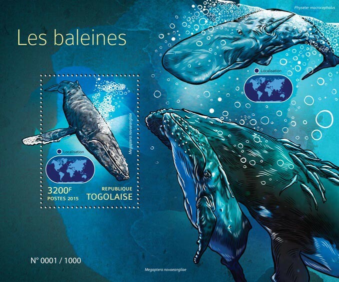 2015 TOGO MNH. WHALES   Yvert&Tellier Code: 1040  |  Michel Code: 6886 / Bl.1193