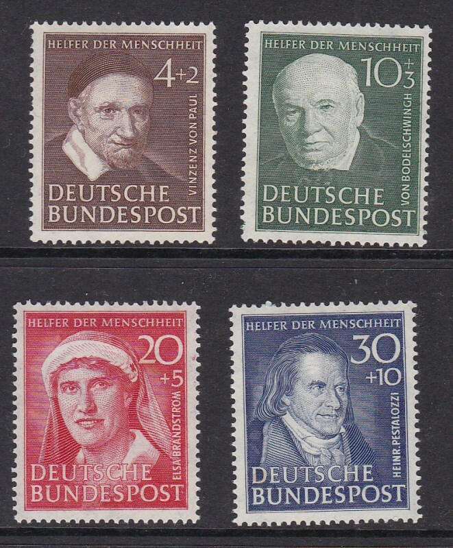 Germany 1951 Humanitarian set 4 SG1069-72 MINT light hinge