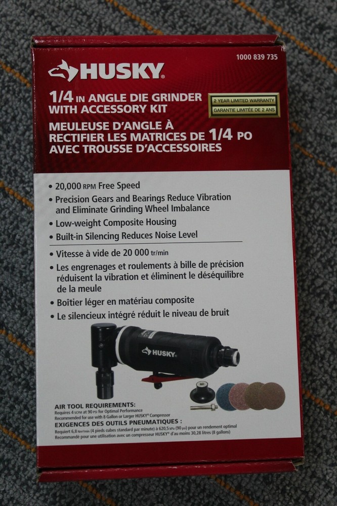 Husky 1/4" Angle Die Grinder - HC4230C
